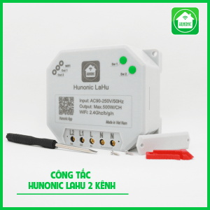 Công Tắc Hunonic LaHu 2 kênh ( 500W/ Kênh)