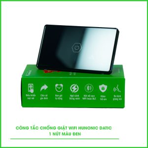 Công Tắc Chống Giật Wifi Hunonic Datic Màu Đen