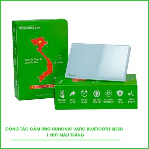 Công Tắc Cảm Ứng 1 Nút Bluetooth Mesh Hunonic Datic Màu Trắng