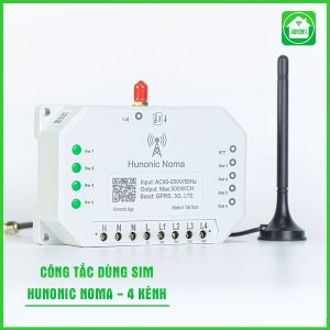 Công tắc Noma 4CH, Điều khiển từ xa qua điện thoại dùng Sim