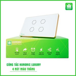 Hunonic Luxury 4 Nút Màu TRắng