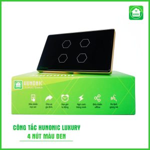 Hunonic Luxury 4 Nút Màu Đen