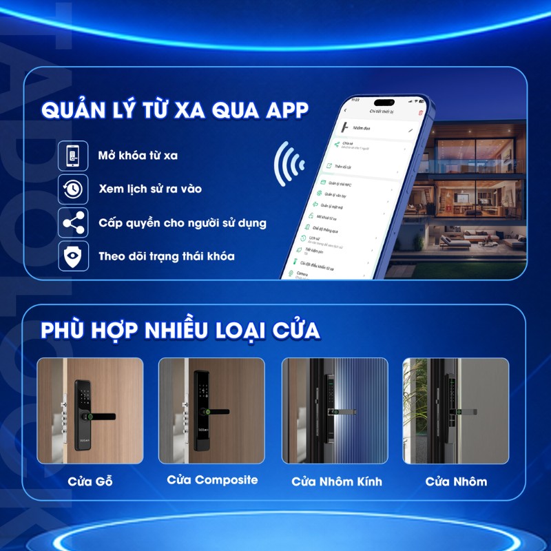 Khoá thông minh cửa gỗ cao cấp TDL 68 - Ảnh 2